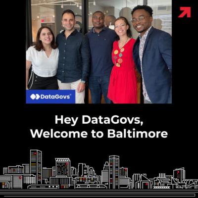 Welcome to Baltimore, DataGovs with image of DataGovs team